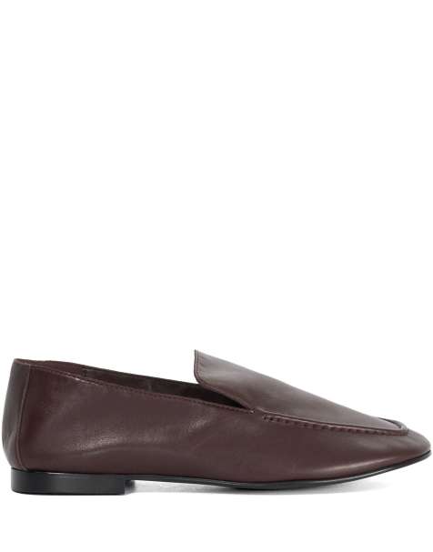 Dune London Gurl loafers in burgundy - view 1