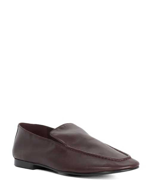 Dune London Gurl loafers in burgundy, 3 of 3