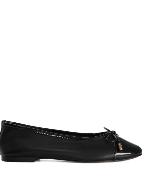 Dune London Haliah ballet pumps in black - view 1