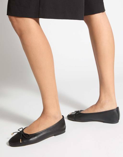 Dune London Haliah ballet pumps in black, 3 of 4