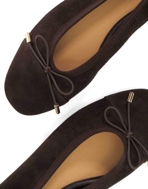 Dune London Haliah ballet pumps in brown, 3 of 4