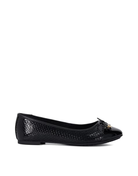 Dune London Hallo ballet pumps shoe in black - view 1