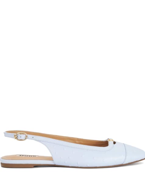 Dune London Hanna ballet pumps in blue - view 1