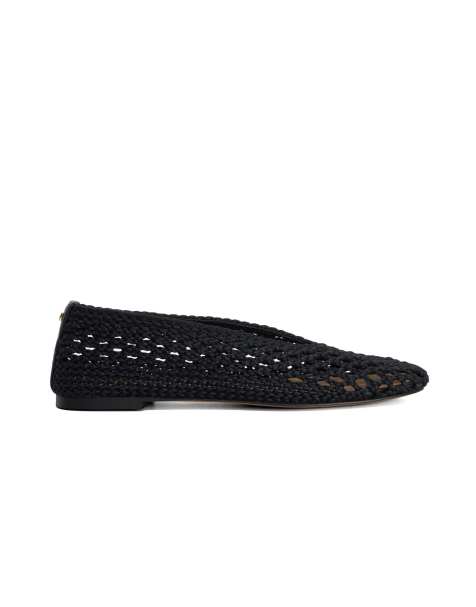 Dune London Harleyn ballet pumps in black - view 1