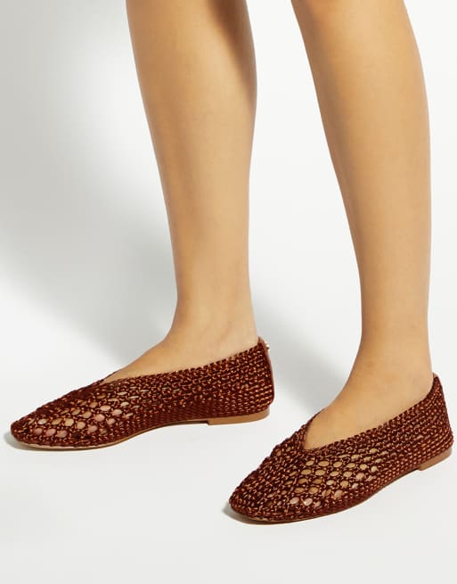 Dune London Harleyn ballet pumps in brown, 2 of 4