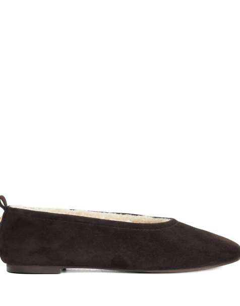 Dune London Harliee ballet pumps in brown - view 1
