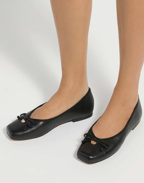 Dune London Harllowe ballet pumps in black - view 1