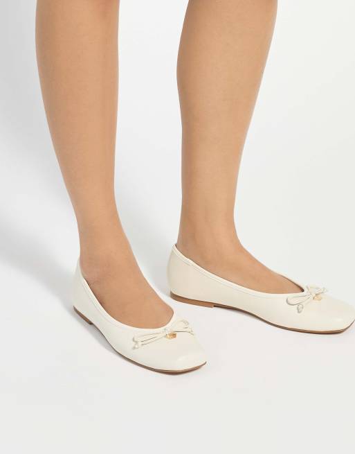 Dune London Harllowe ballet pumps in ecru, 3 of 4