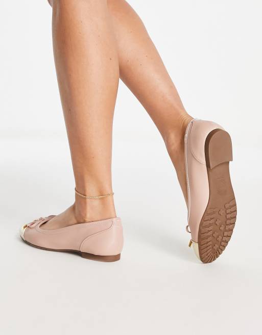 Dune London - Hastings - Ballerine color cipria con fiocco e logo, 2 di 4