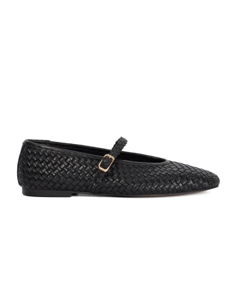 Dune London Headliner ballet pumps in black - view 1