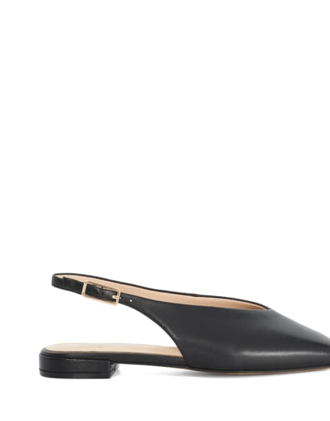 Dune London Heartbeat ballet pumps in black - view 1