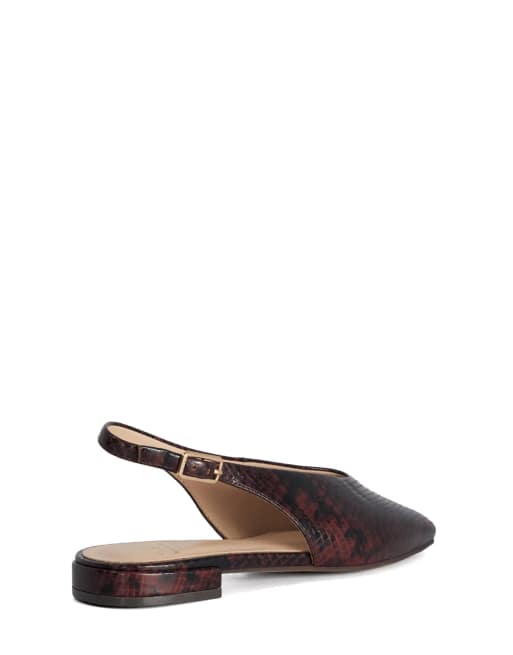 Dune London Heartbeat ballet pumps in brown, 2 of 4