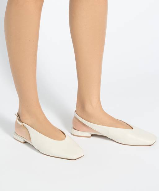 Dune London Heartbeat ballet pumps in ecru, 3 of 4