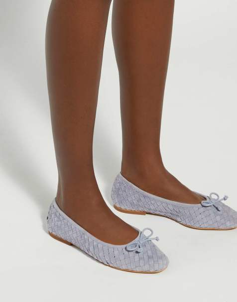 Dune London Heat ballet pumps in blue - view 1