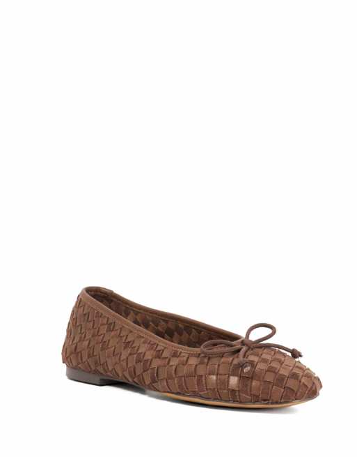 Dune London Heat ballet pumps in brown, 4 of 5