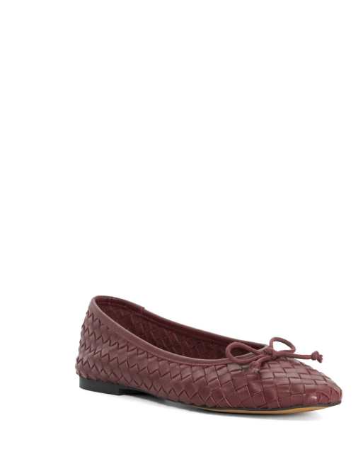 Dune London Heat ballet pumps in burgundy, 4 of 4
