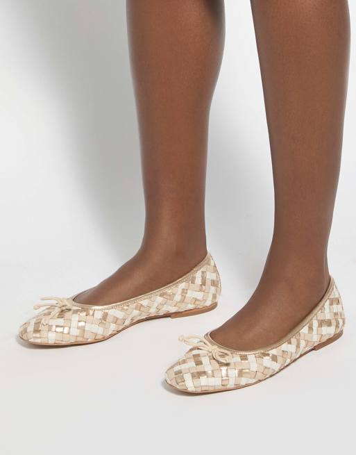 Dune London Heat ballet pumps in cream, 3 of 4