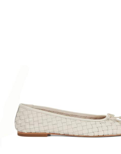 Dune London Heat ballet pumps in ecru - view 1