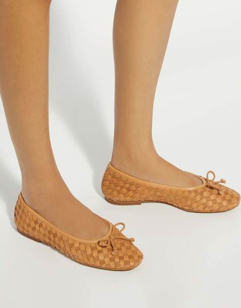 Dune London Heat ballet pumps in tan - view 1