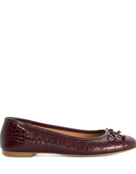 Dune London Helenne ballet pumps in burg - view 1