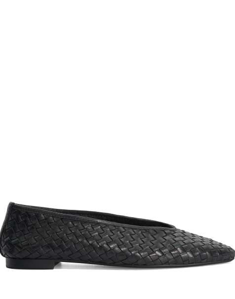 Dune London Henlee ballet pumps in black - view 1