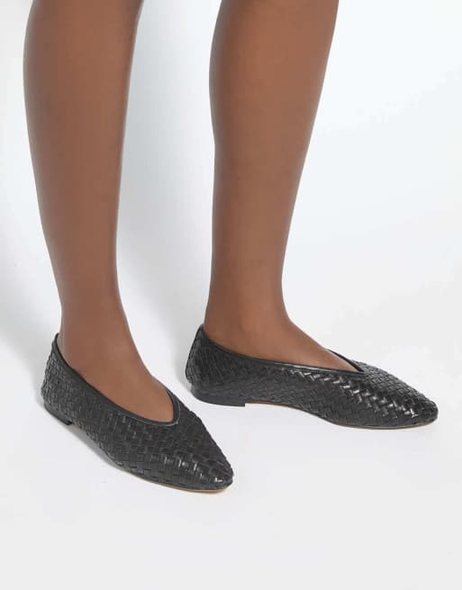 Dune London Henlee ballet pumps in black, 2 of 4