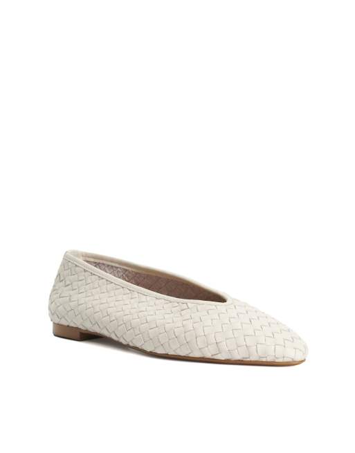 Dune London Henlee ballet pumps in ecru, 3 of 4