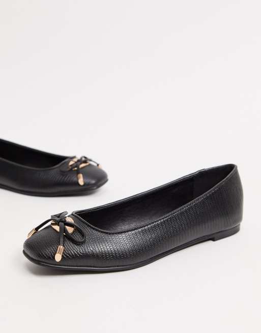 Dune hot sale black flats