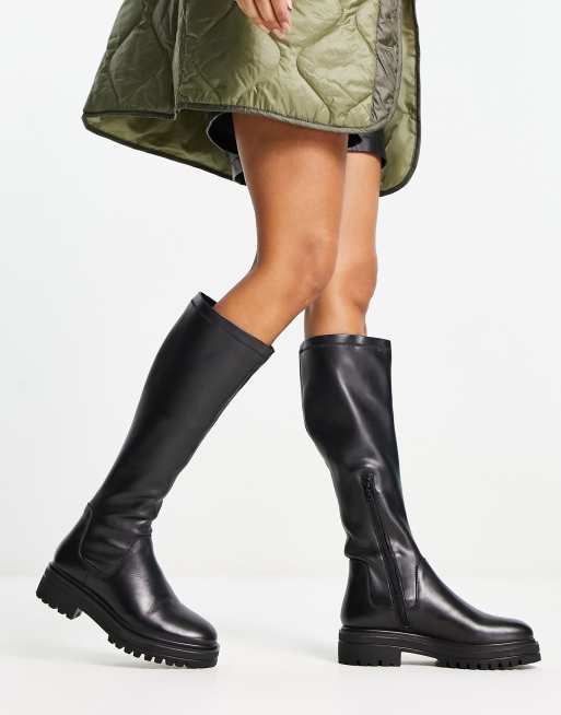 Dune black 2024 knee high boots