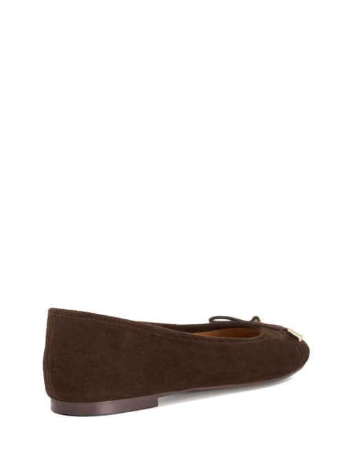 Dune London Highest ballet pumps in brown, 3 of 4