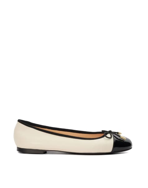 Dune London Highest ballet pumps shoe in cream - view 1