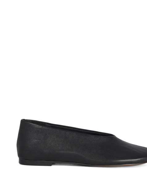 Dune London Highway ballet pumps in black - view 1