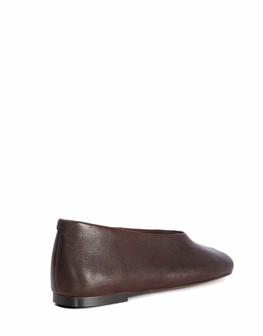Dune London Highway ballet pumps in brown, 2 of 4