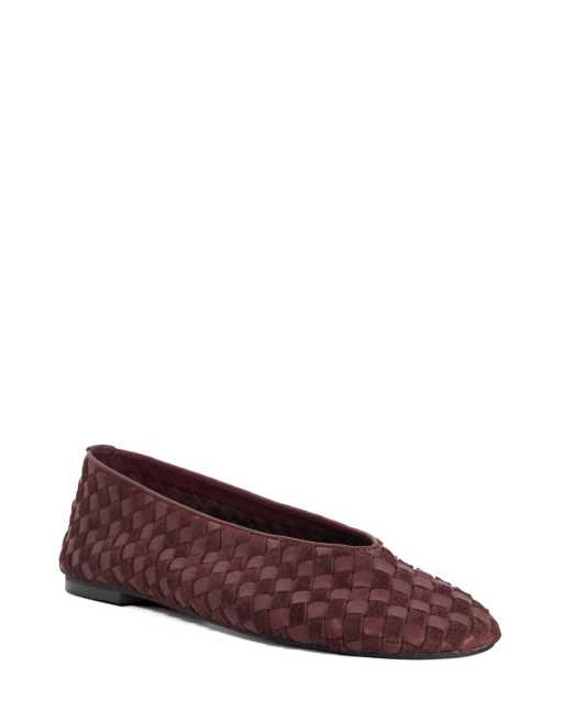 Dune London Homely ballet pumps in burgundy, 4 of 4