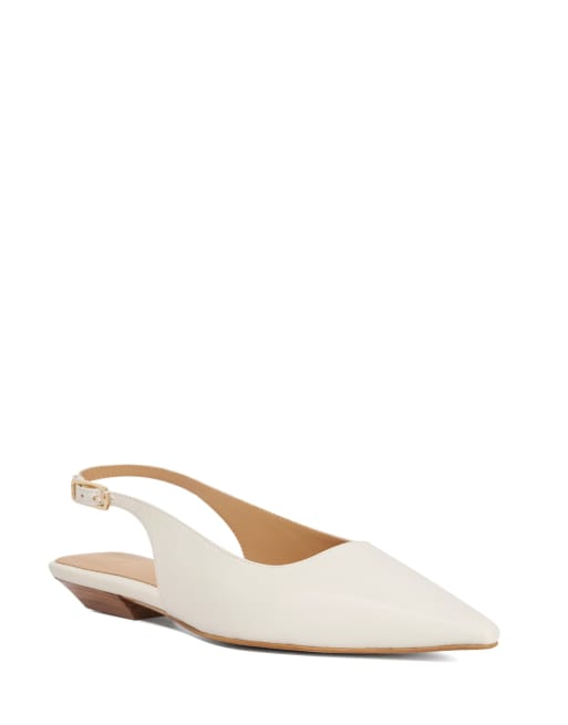 Dune London Hostess ballet pumps in white, 4 of 4