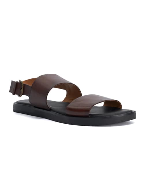 Dune London Issac smart sandals in brown, 4 of 4