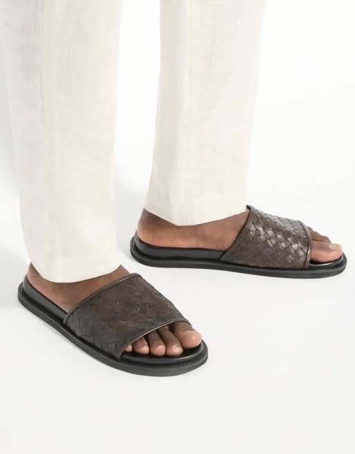 Dune London Ivar smart sandals in brown, 3 of 4