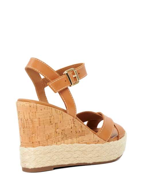 Dune London Kindest wedged heels in tan, 2 of 4
