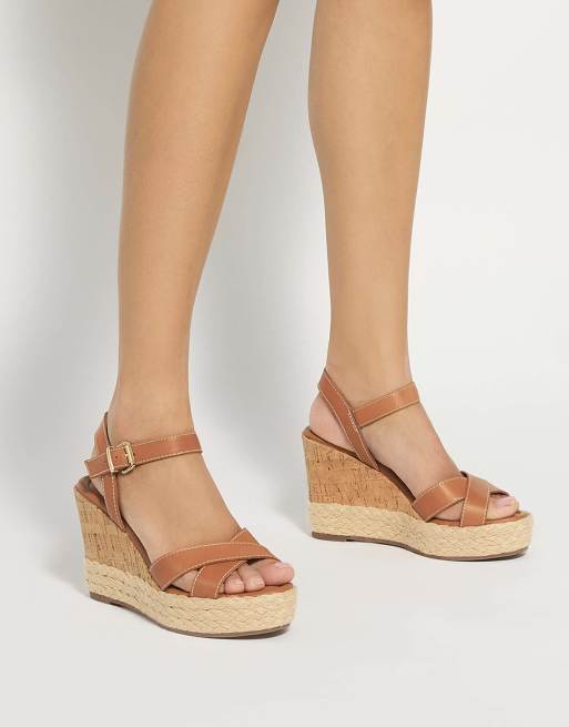 Dune London Kindest wedged heels in tan, 3 of 4