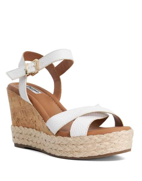 Dune London Kindest wedges in white - view 1