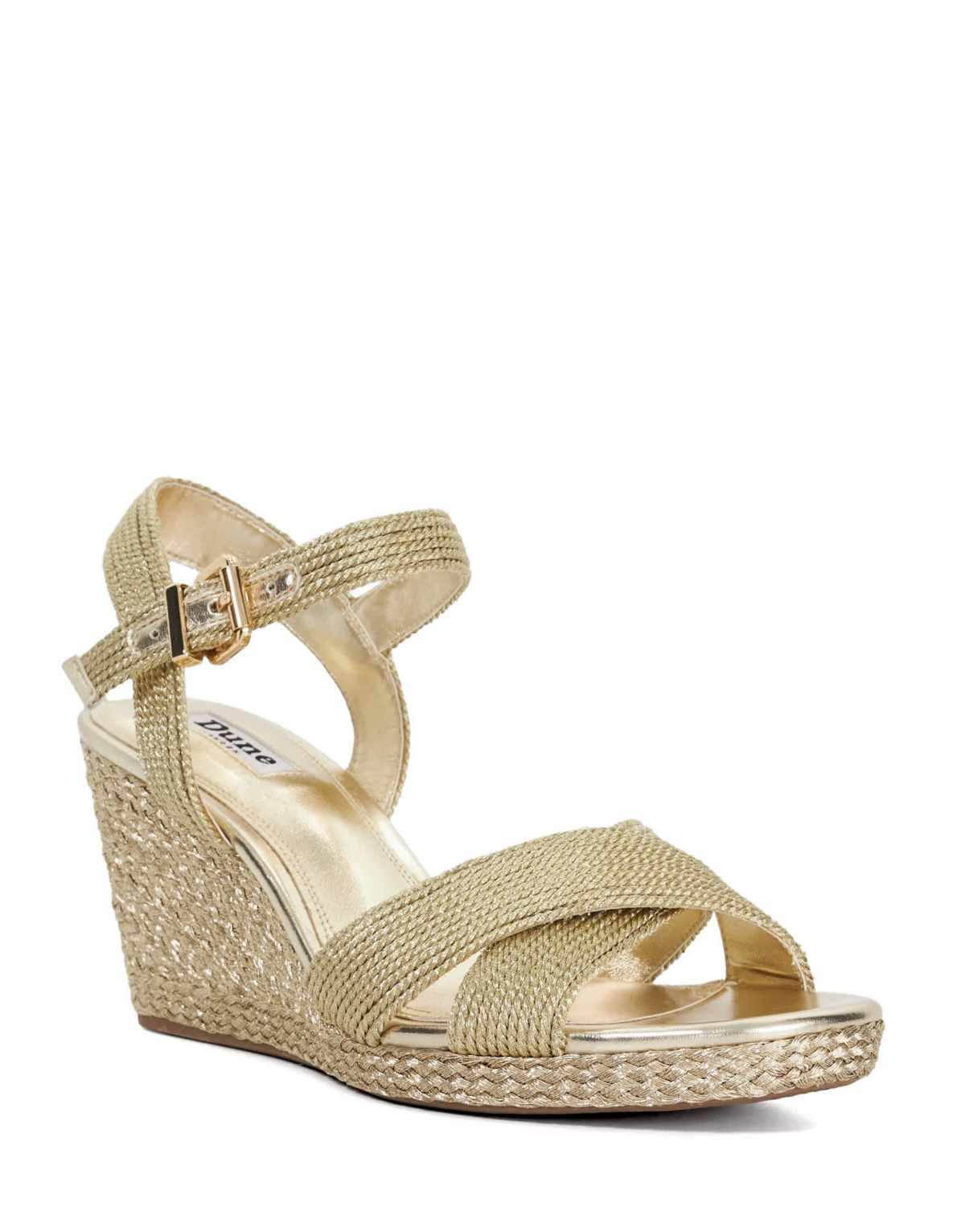 Dune London Kolden heeled sandals in gold