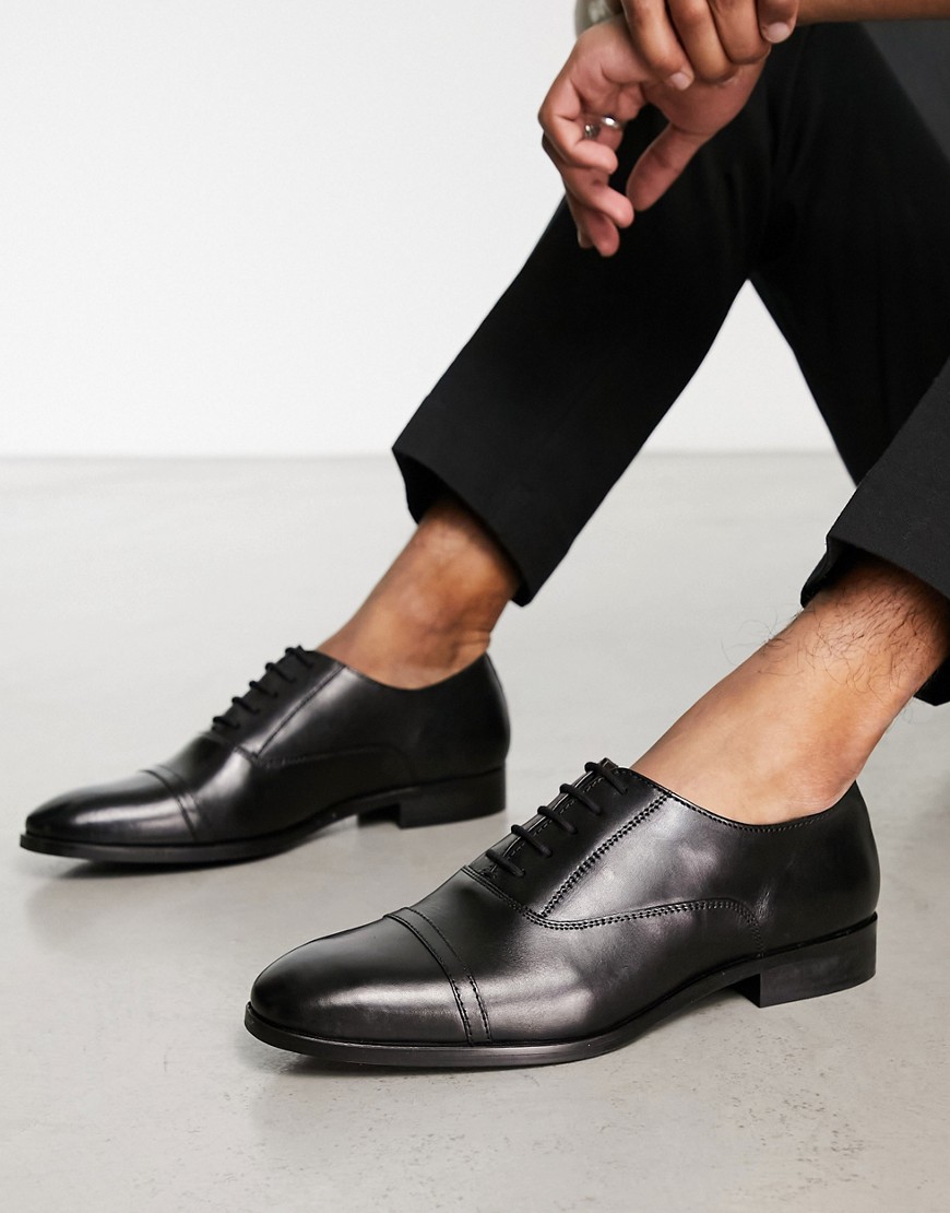 Dune London Lace Up Oxford Shoes In Black
