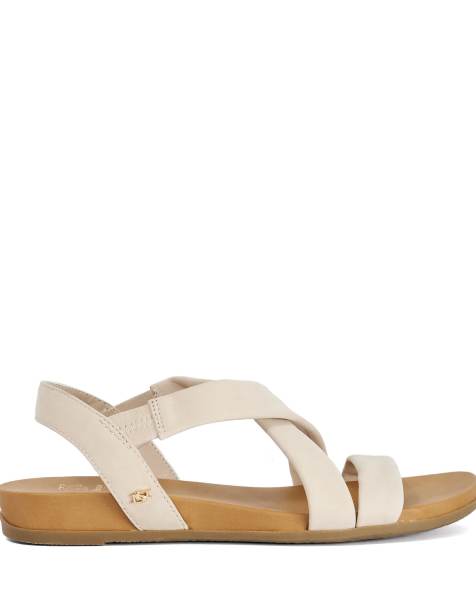 Dune London Landies casual sandals in ecru - view 1