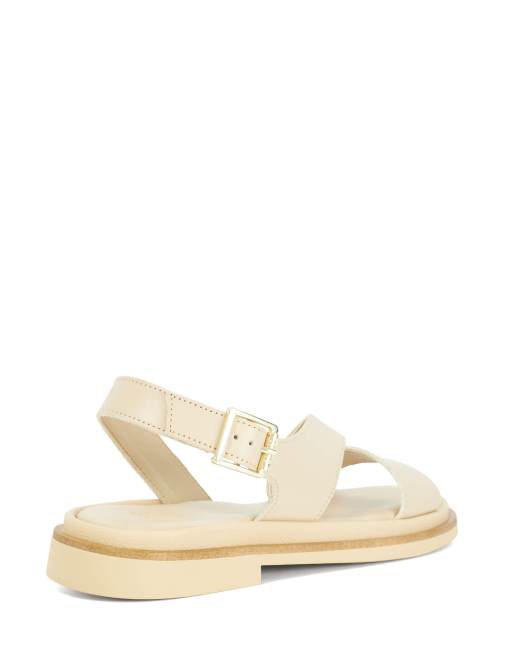 Dune London Larko casual sandals in ecru, 2 of 4