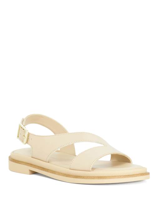 Dune London Larko casual sandals in ecru, 3 of 4