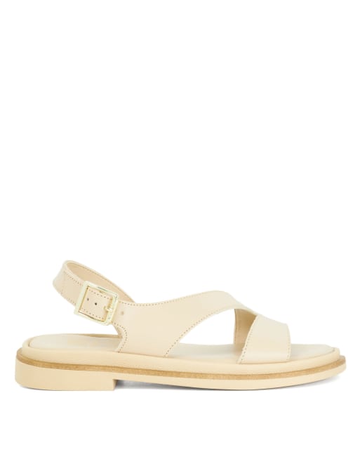 Dune London Larko casual sandals in ecru, 4 of 4