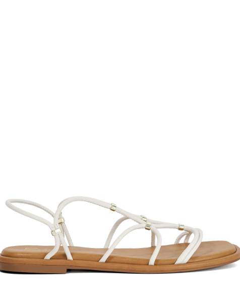 Dune London Leola casual sandals in white - view 1
