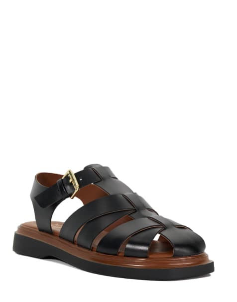Dune London Lisherman sandals in black - view 1