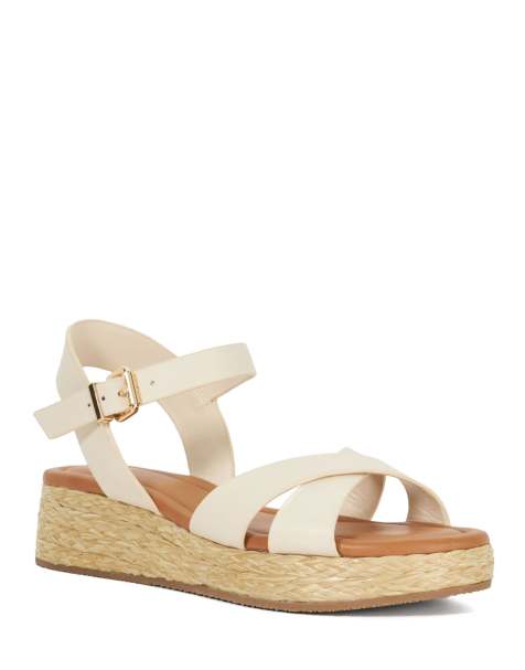 Dune London Littleton sandals in ecru - view 1