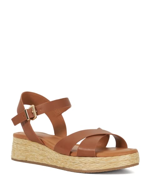 Dune London Littleton sandals in tan - view 1
